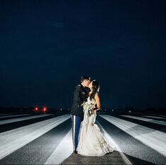 Military couple gets married on an airport runway in Tennessee!